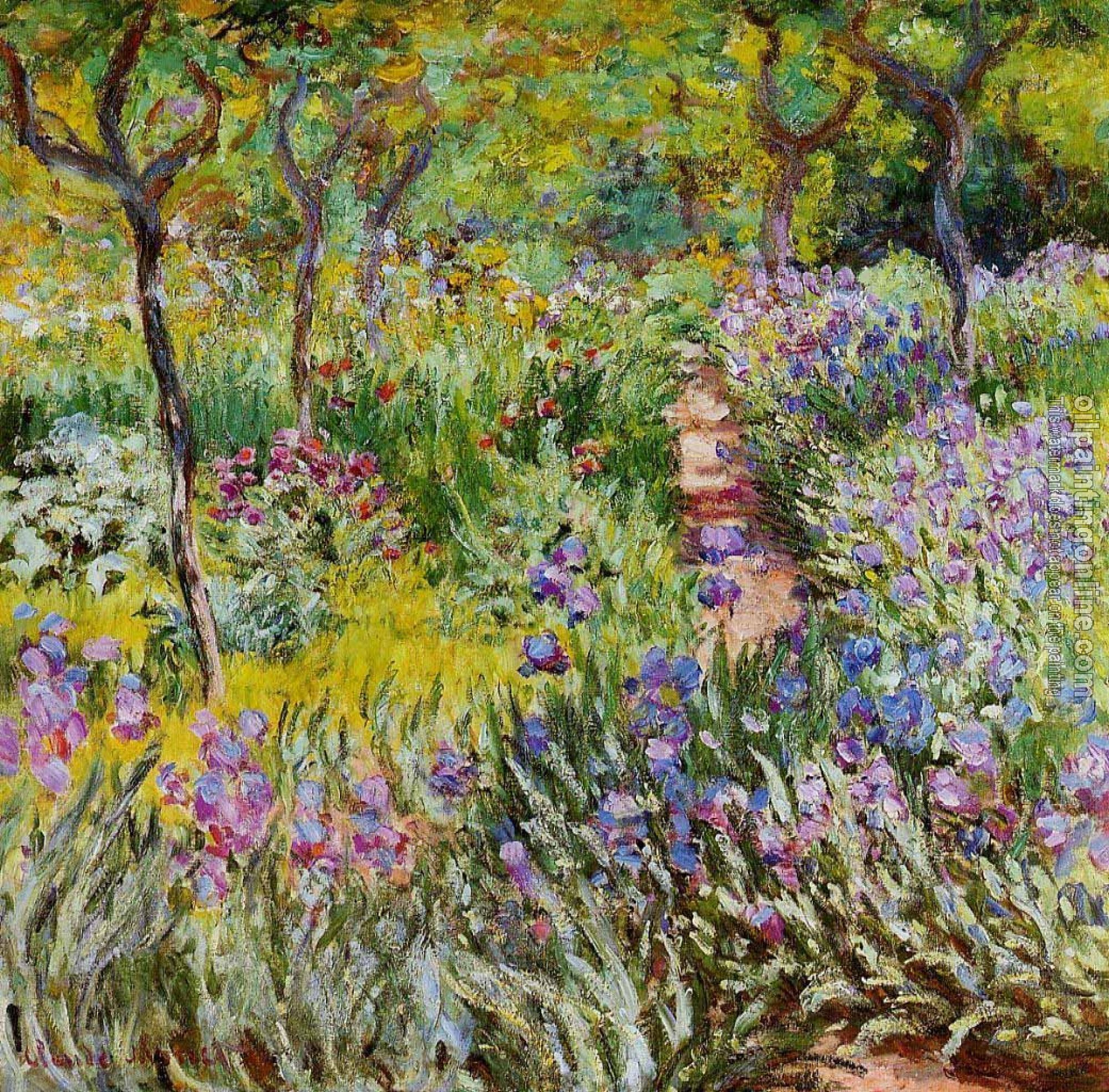 Monet, Claude Oscar - The Iris Garden at Giverny